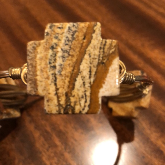 Bourbon and Bowties natural stone cross bracelet - Picture 9 of 9